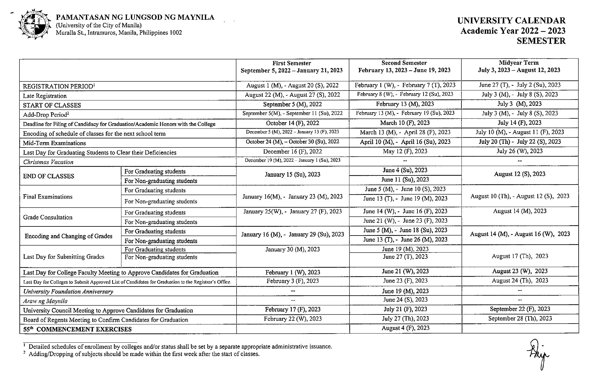 University Calendar SY 2022 2023 page 0001