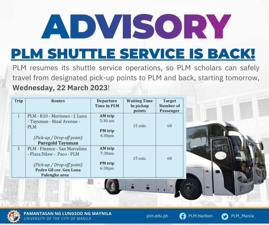 Resumption of Shuttle Service for Students