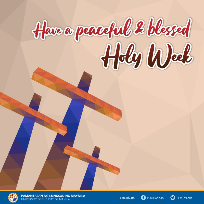 Have a peaceful, blessed Holy Week 