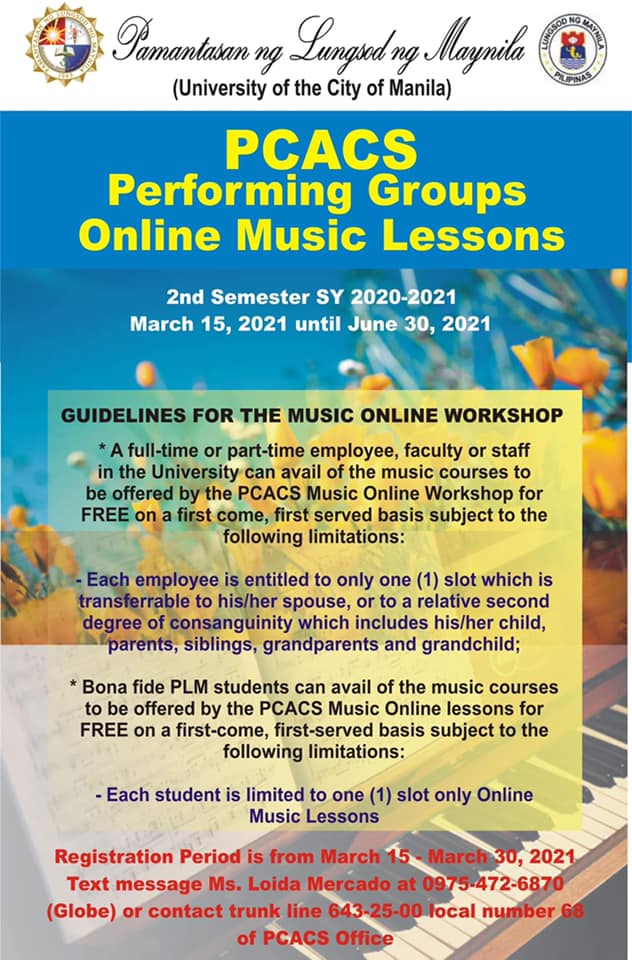 Enroll at PCACS Performing Group’s free online voice and music lessons