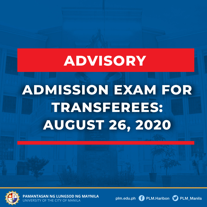 Announcement on the Admission Exam for Transferees 