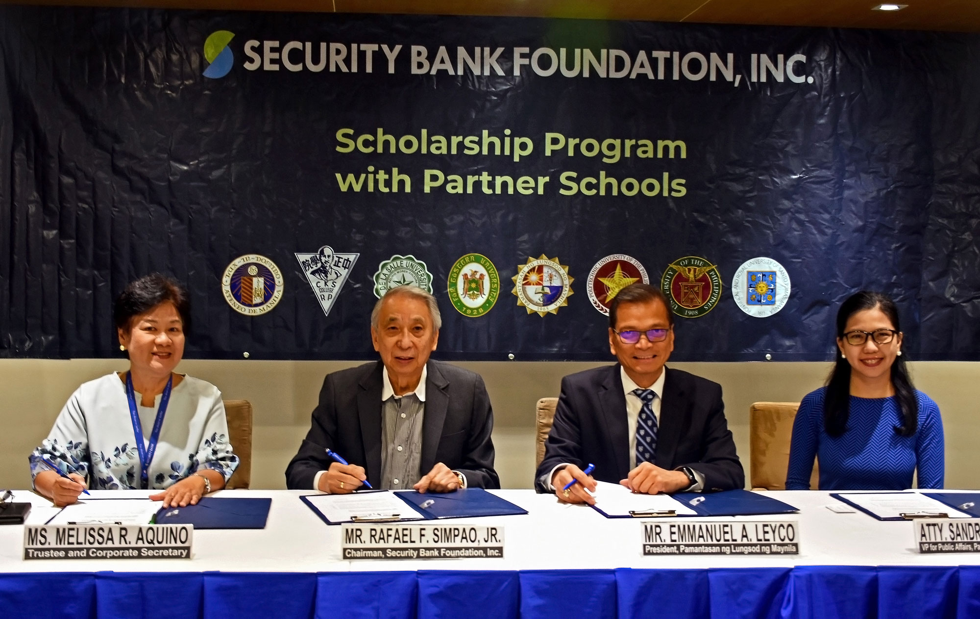 Security Bank Foundation and PLM renew scholarship aprtnership