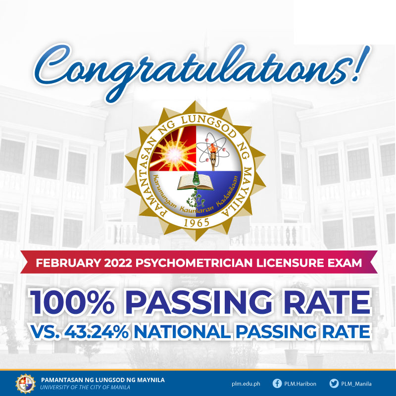 PLM graduates, faculty hurdle licensure exams for psychologists and psychometricians