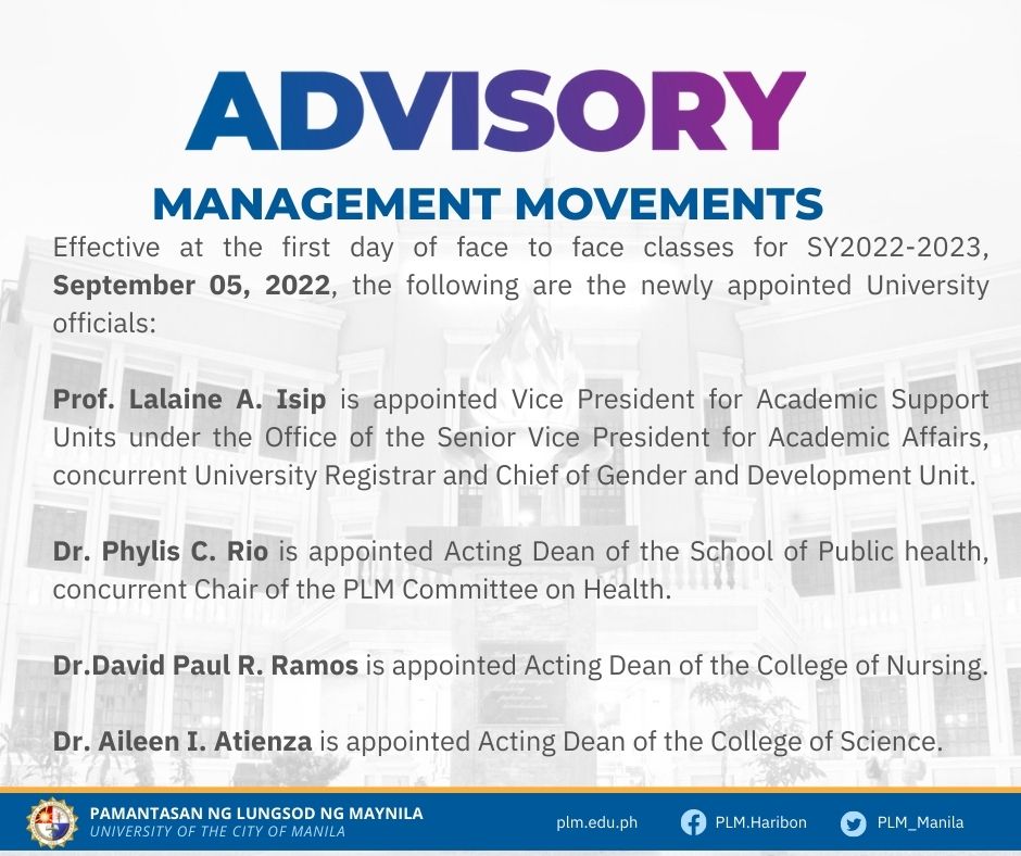 Four new PLM academic officials named