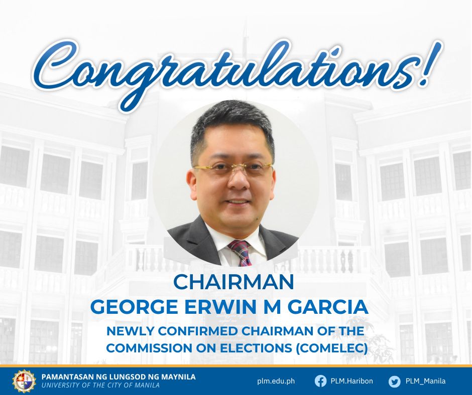 Atty. George Erwin Garcia confirmed as Chairman of the Comelec
