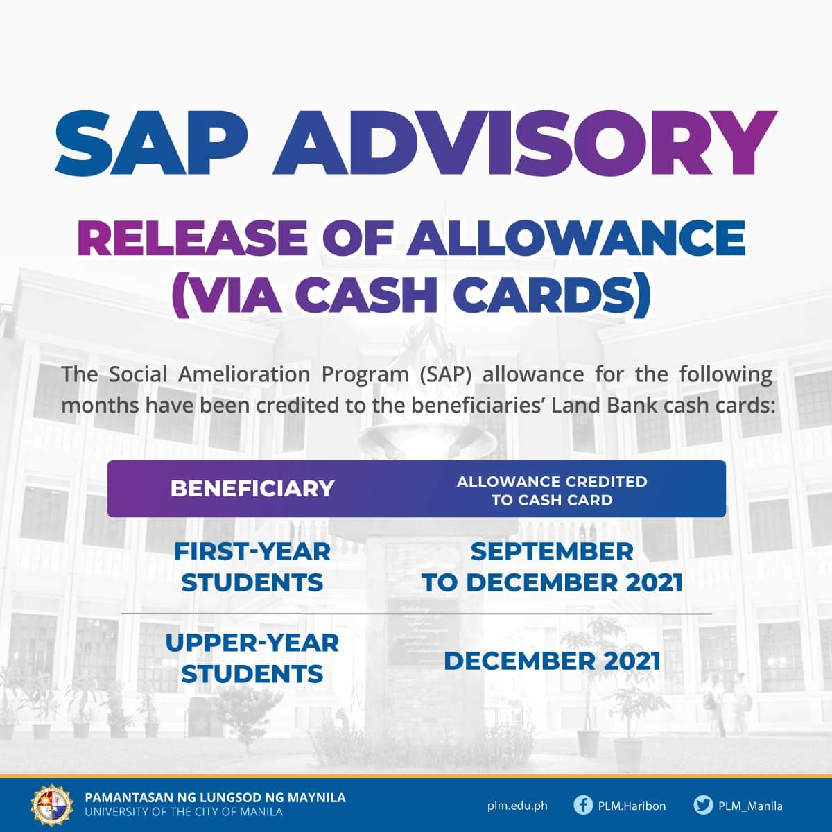 SAP advisory: Release of allowance via cash cards